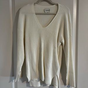 Oversized White A&F Sweater
